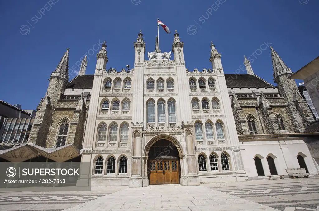 England, London, City of London. Guildhall, the ceremonial and administrative centre of the City of London and its Corporation.