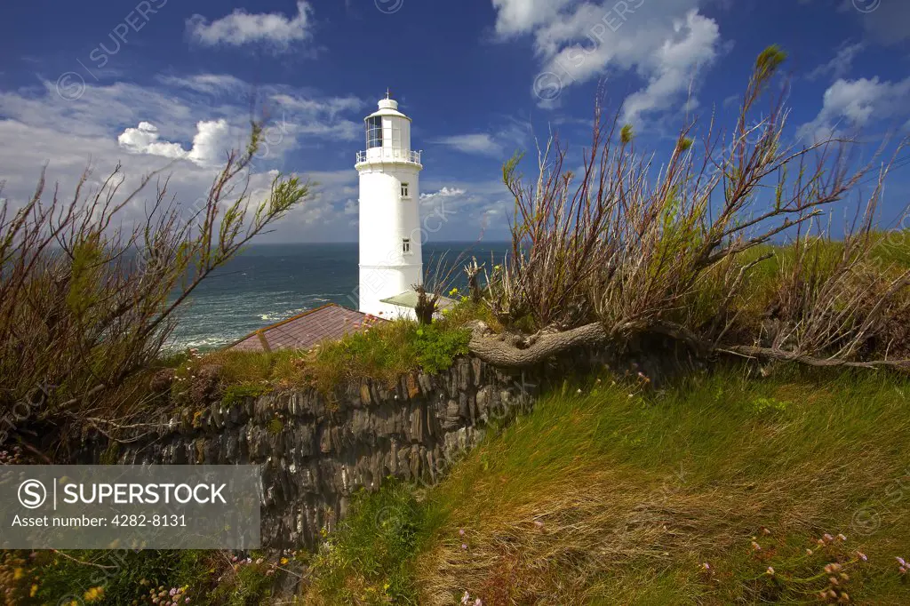 England, Cornwall, Trevose Head. Trevose Head Lighthouse on the north Cornish coast.