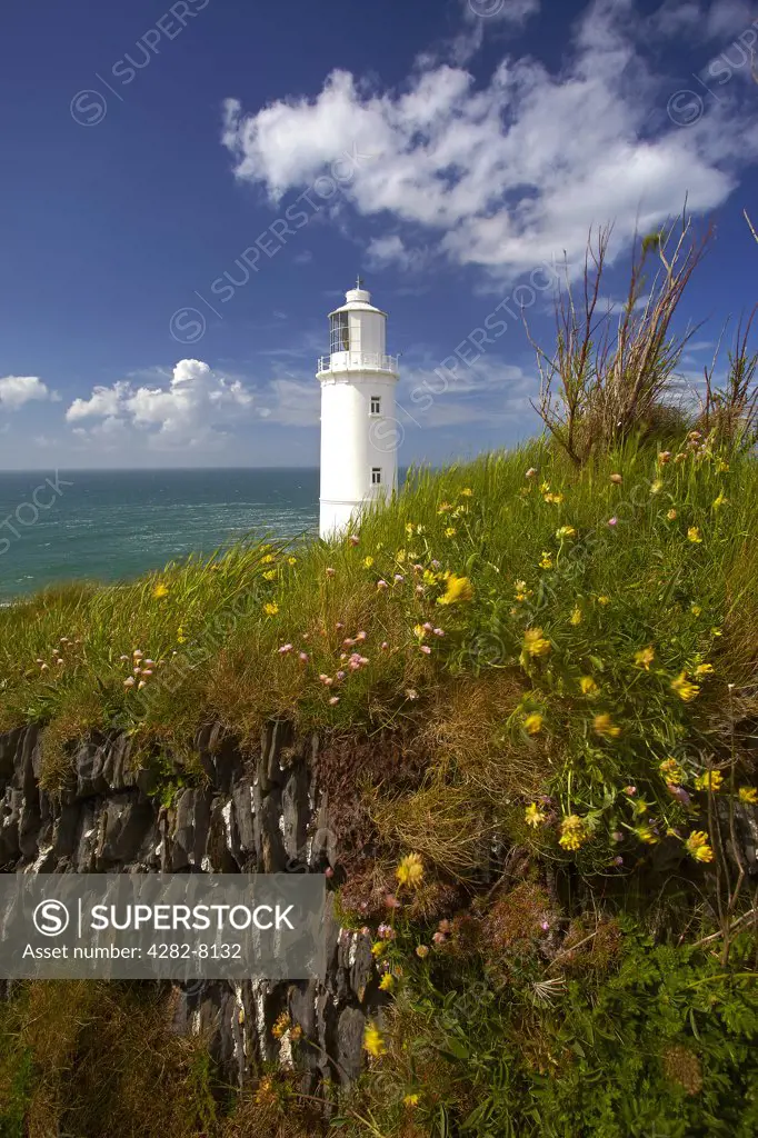 England, Cornwall, Trevose Head. Trevose Head Lighthouse on the north Cornish coast.
