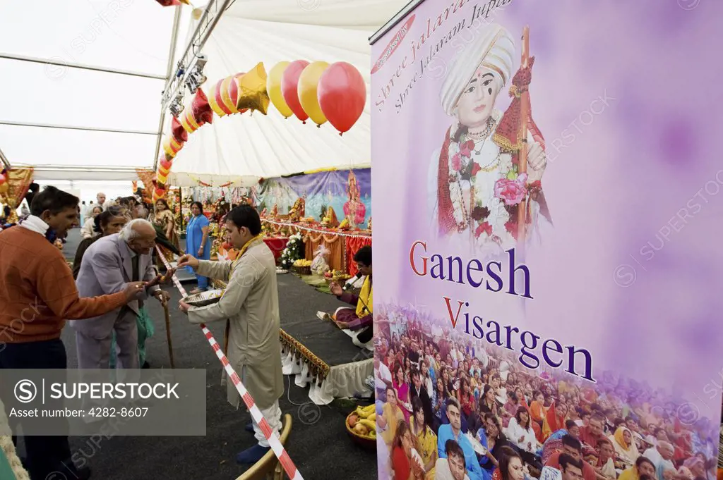 England, Essex, Southend-on-Sea. The Ganesh Visargen festival in Southend-on-Sea.
