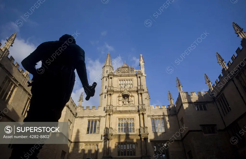 England, Oxfordshire, Oxford. The Bodleian Library, the main research library of Oxford University and one of the oldest libraries in Europe. It is one of six legal deposit libraries for works published in the UK.