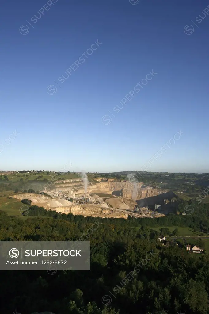 England, Derbyshire, Wirksworth. Middleton mine, near Wirksworth in the Peak District National Park, the only mine in Britain where the limestone extracted is from underground.