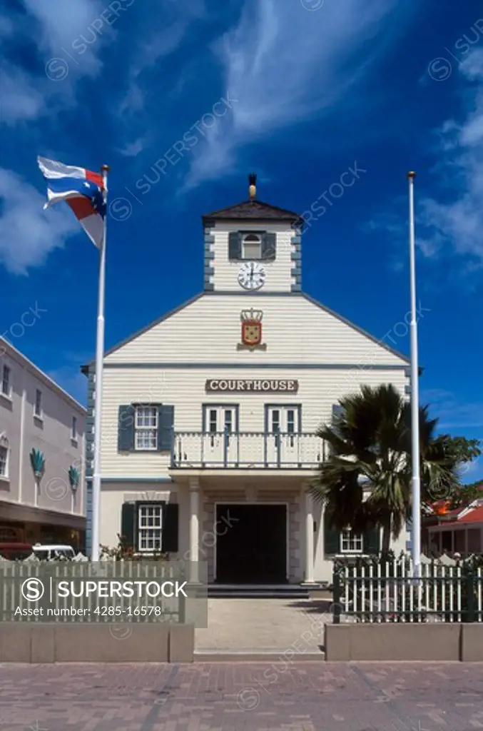 Philipsburg court house in Sint Maarten, West Indies