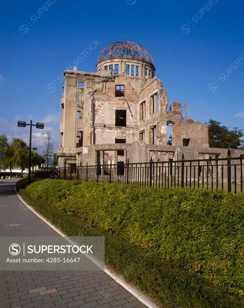 Epicentre of Atomic Bomb Explosion and Atomic Bomb Dome in Hiroshima, Japan