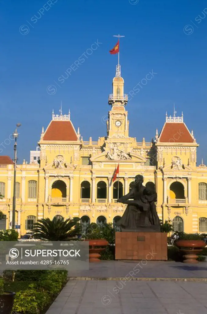Ho Chi Minh Statue and People's Committee Building, Ho Chi Minh City, Vietnam