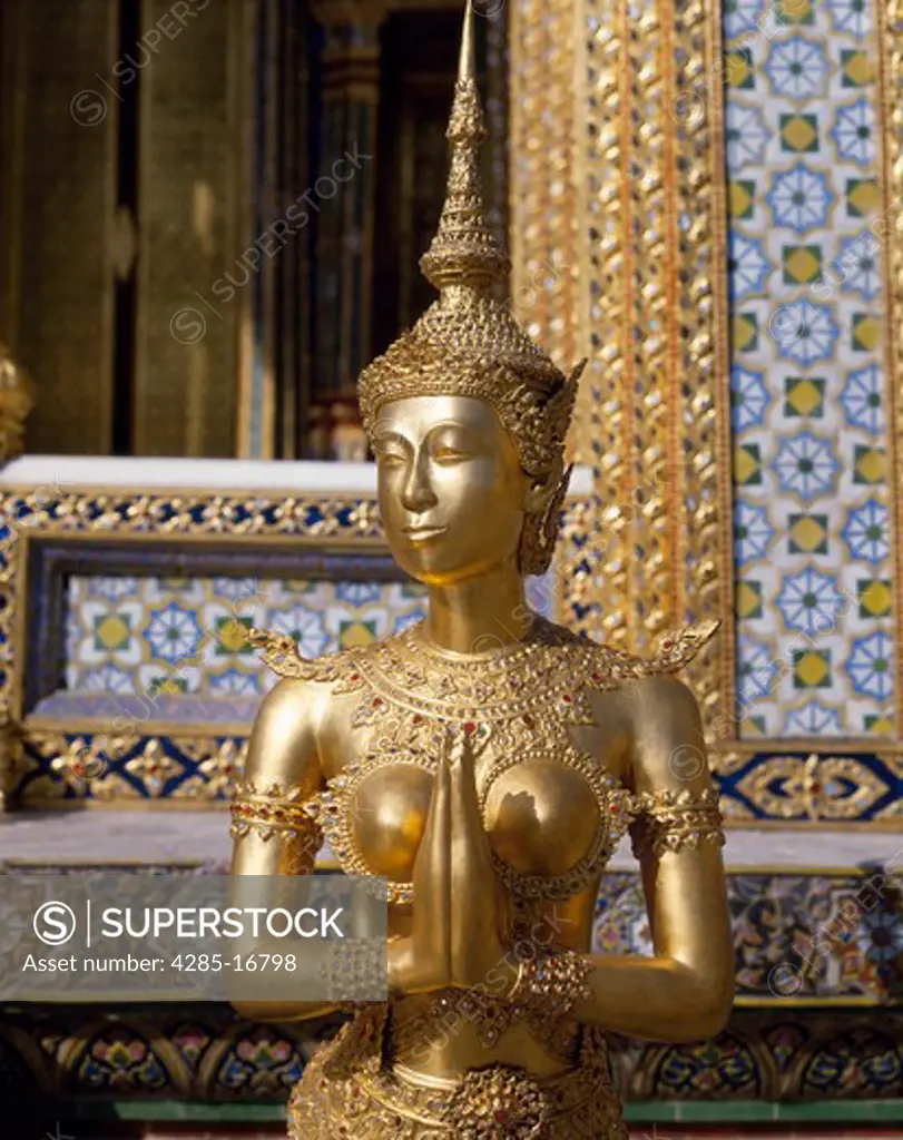 Kinnara in Wat Pra Keo, Temple of the Emerald Buddha, Bangkok, Thailand, Budhist religion