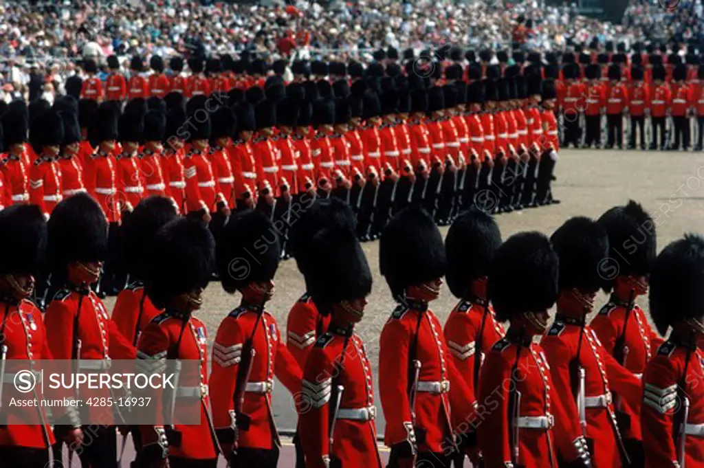 Trooping the Colors at Queens Birthday Celebration, London, United Kingdom