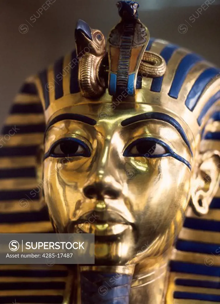 Tutankhamun Death Mask in the Cairo Museum, Cairo, Egypt