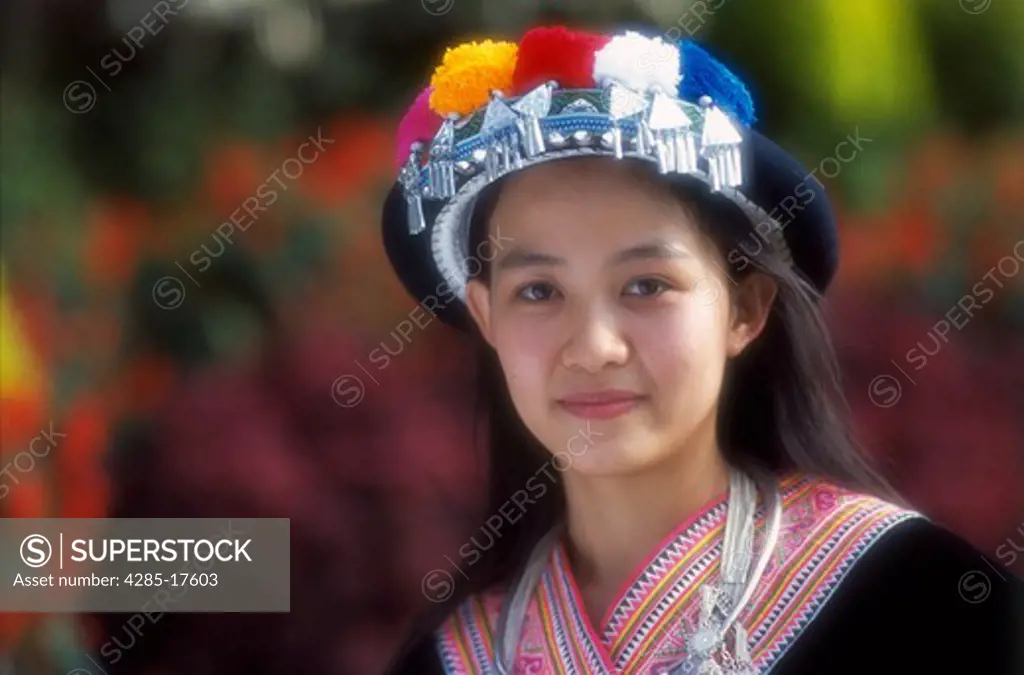 Thailand, Chiangmai, Hmong Hilltribe Costume