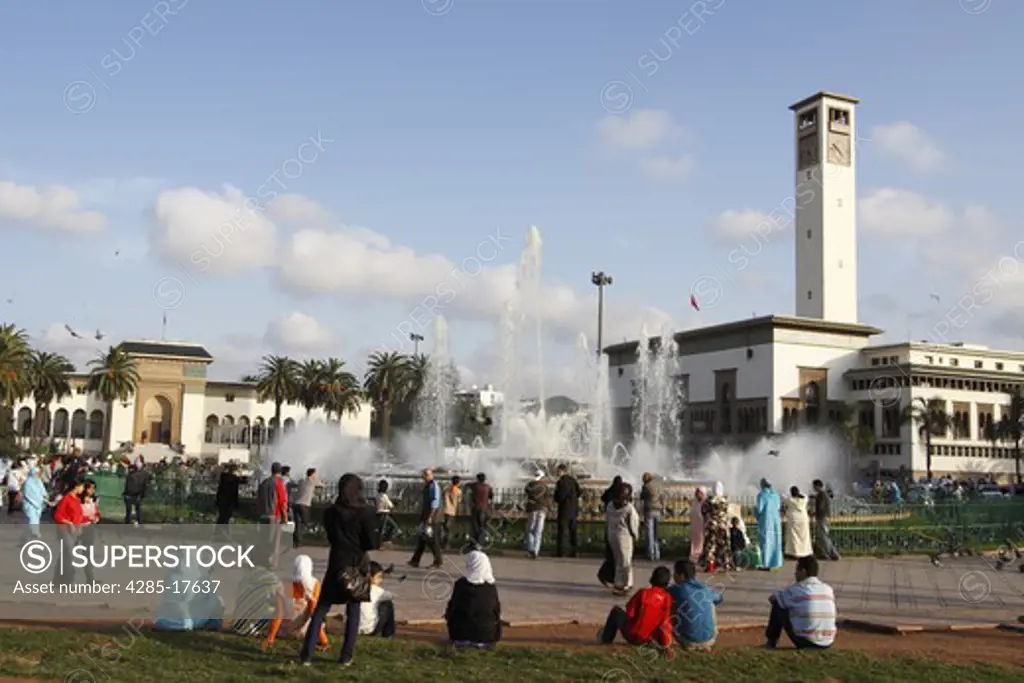 Africa, North Africa, Morocco, Casablanca, Place Mohammed V, Old Police Station