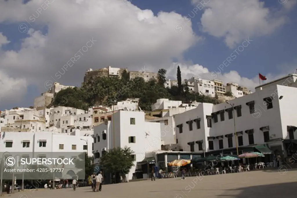 Africa, North Africa, Morocco, Moulay Idriss, Town Square