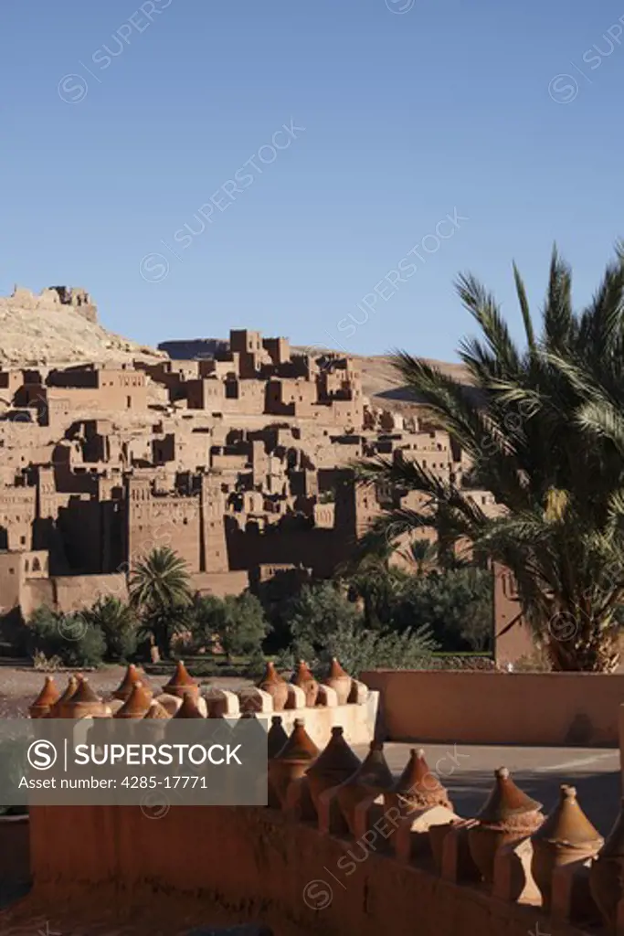 Africa, North Africa, Morocco, Atlas Region, Ouarzazate, Ait Benhaddou, Kasbah