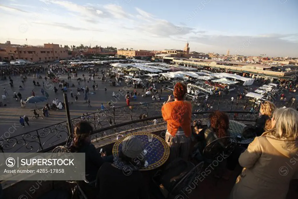 Africa, North Africa, Morocco, Marrakech, Medina, Djemaa el Fna Square