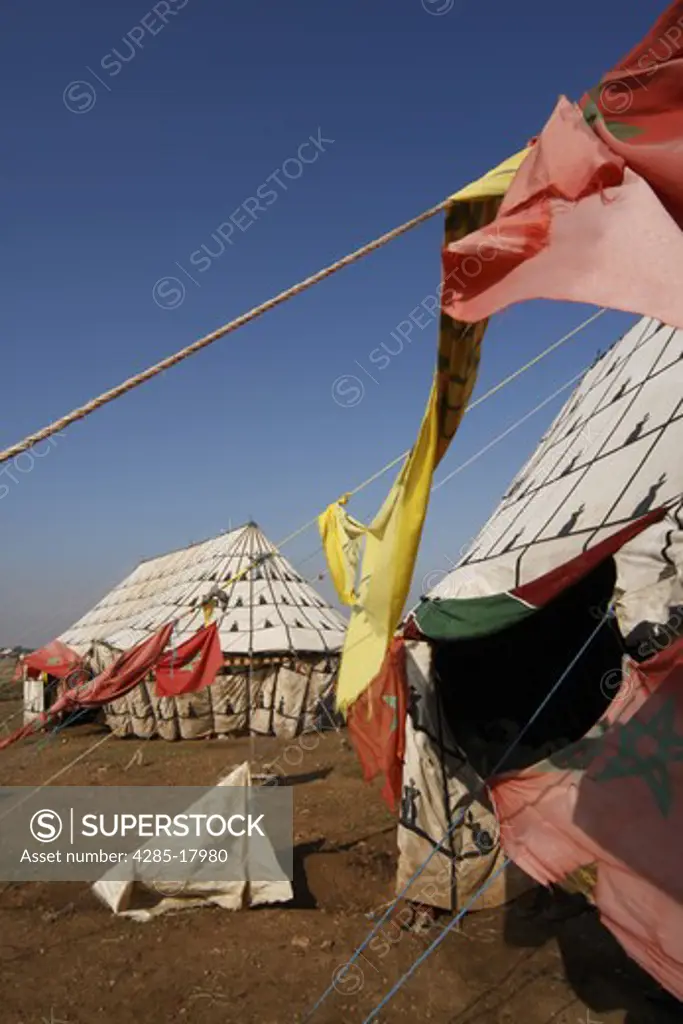 Africa, North Africa, Morocco, Meknes, Decorated Berber Tent