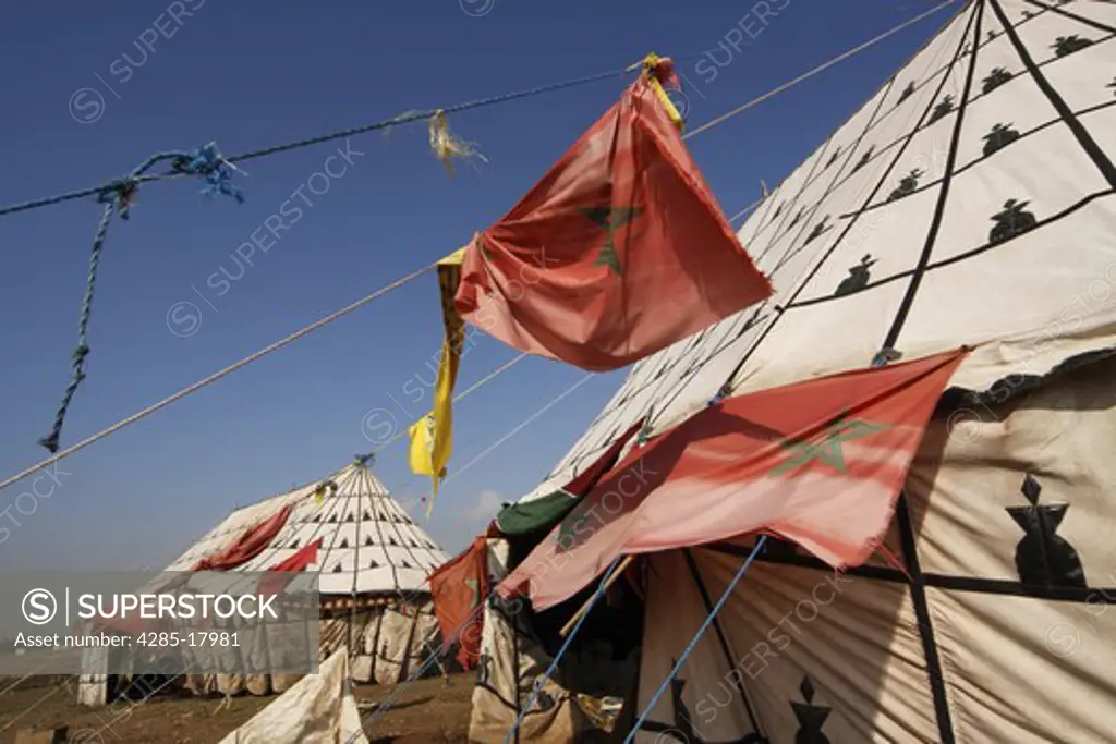 Africa, North Africa, Morocco, Meknes, Decorated Berber Tent