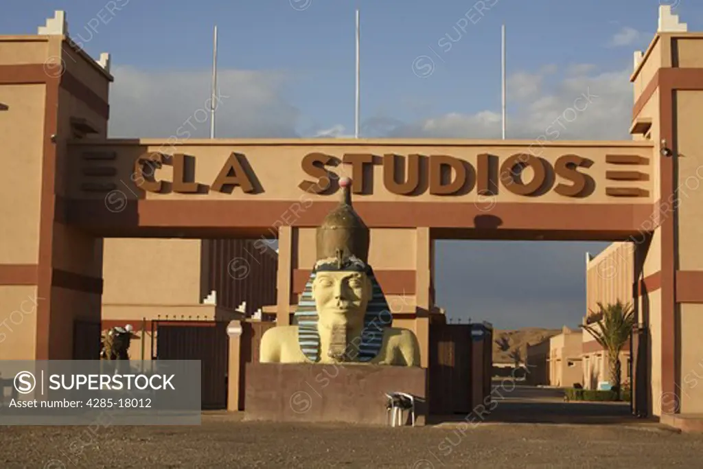Africa, North Africa, Morocco, Atlas Mountains, Ouarzazate, CLA Studios, Entrance, Movie Studio