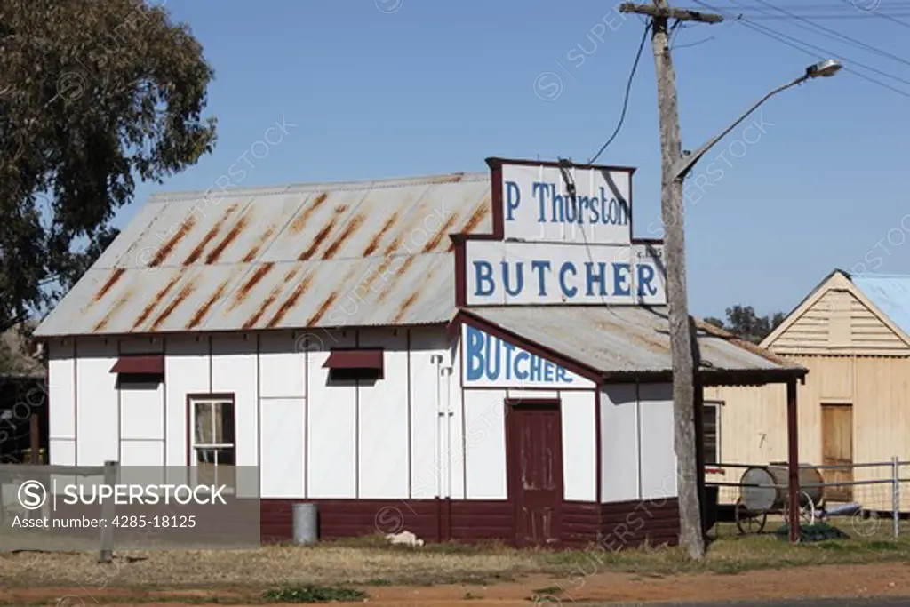 Australia, New South Wales, Tooraweenah Town, Old Local Butcher Shop
