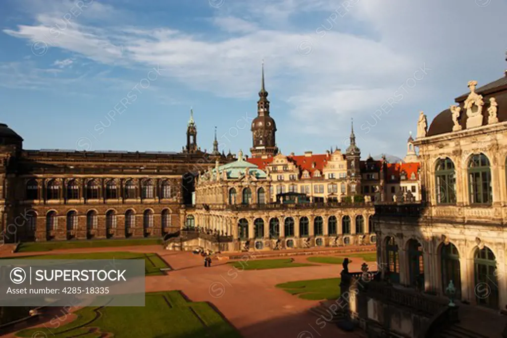 Germany, Saxony, Dresden, Zwinger Palace, Mathematisch-Physikalischer Salon, Mathematical-Physical Sciences Salon, Hausmann Tower