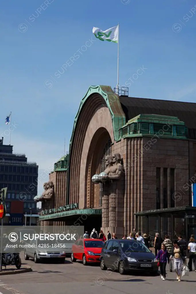 Finland, Helsinki, Helsingfors, Central Railway Station, Rautatientori Metro Station, Entrance