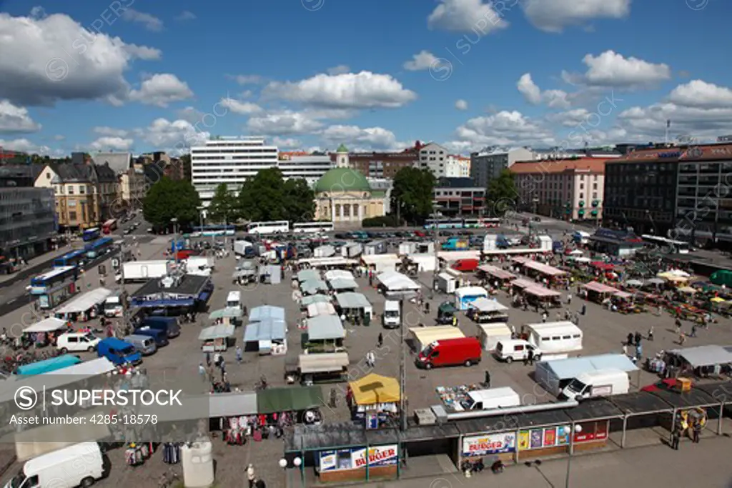 Finland, Region of Finland Proper, Western Finland, Turku, Market Square, Kauppatori Square