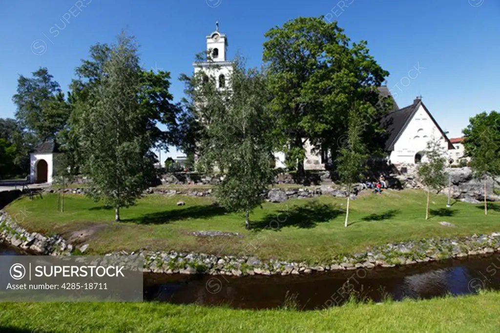 Finland, Region of Satakunta, Rauma, Historic Church, 15th-Century Stone Church of Holy Cross, Creek