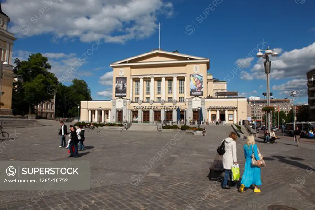 Finland, Region of Pirkanmaa, Tampere, City, Central Square, Neo-Classical Tampere Theatre