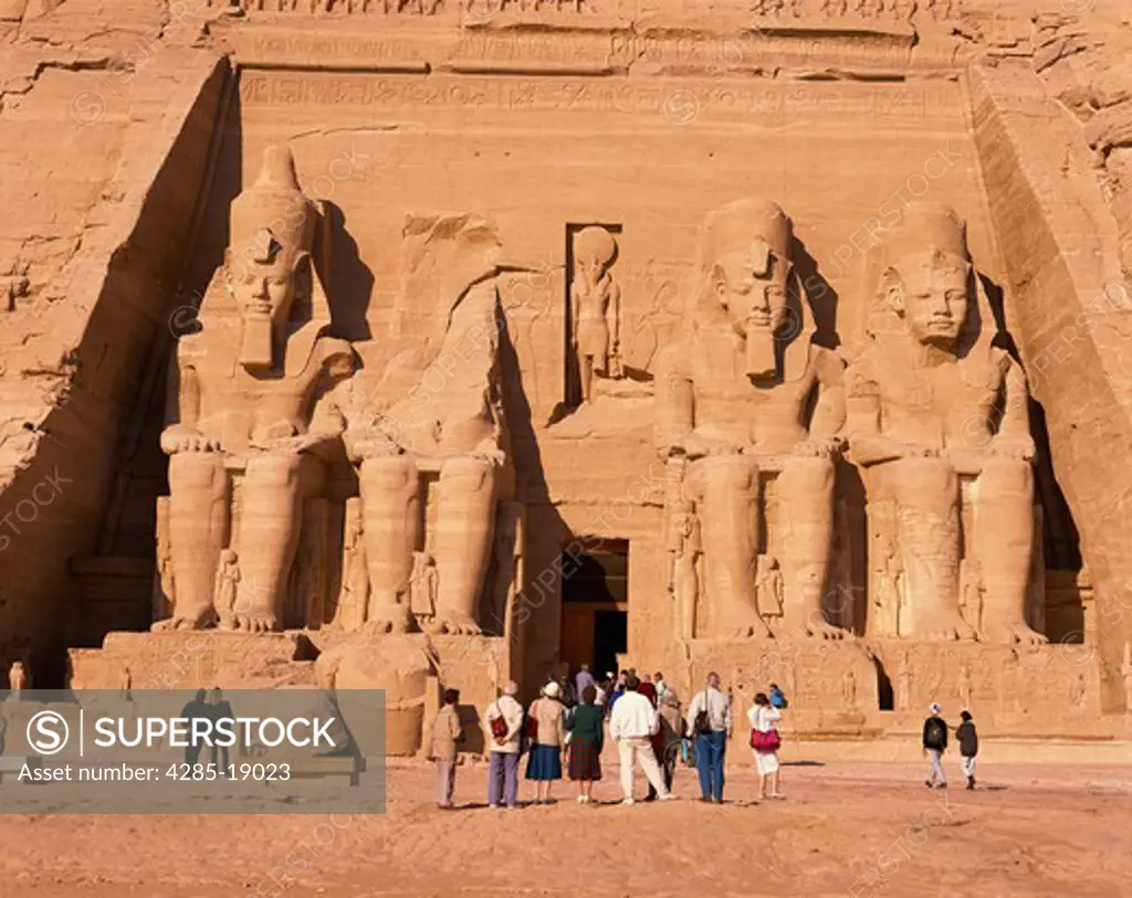 Egypt, Abu Simbel, Statues of Ramses 11