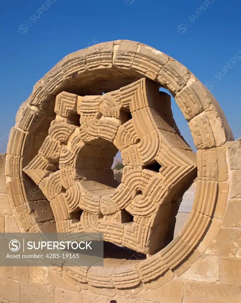 Israel, Jericho, Hisham Palace, Stone Carving