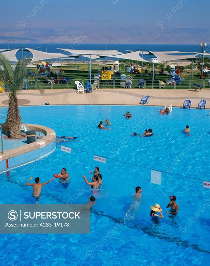 Israel, Dead Sea, Calya Beach, Qumran Resort