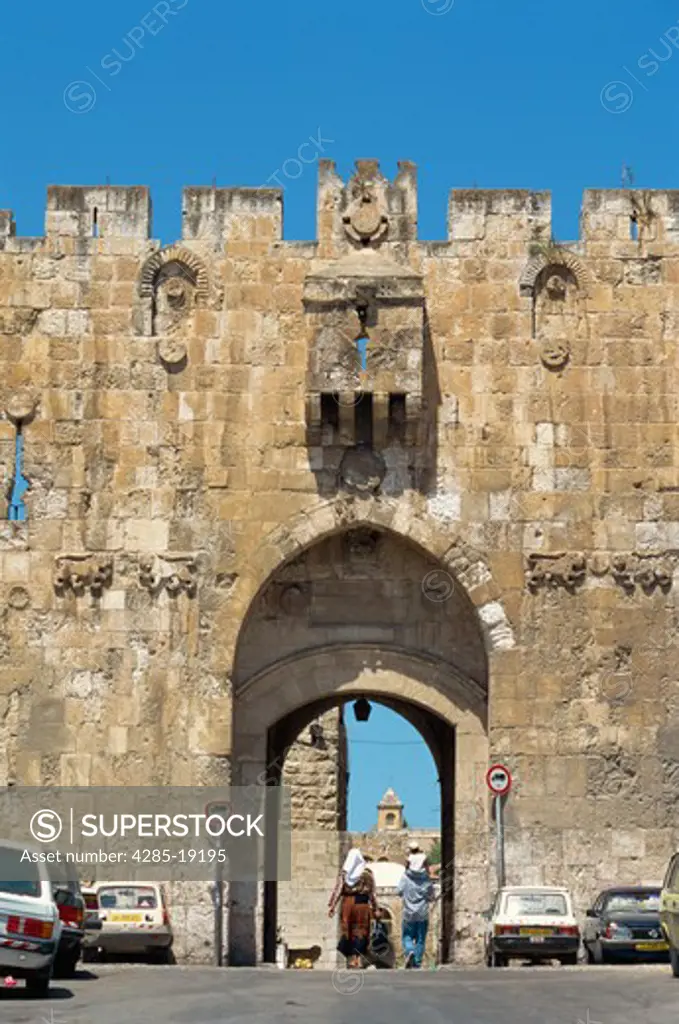 Israel, Jerusalem, Old City Wall, Lions Gate
