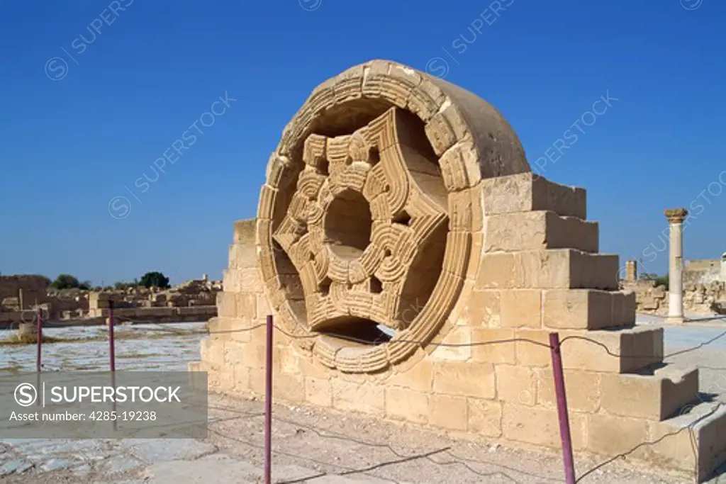 Israel, Jericho, Hisham Palace, Stone Carving