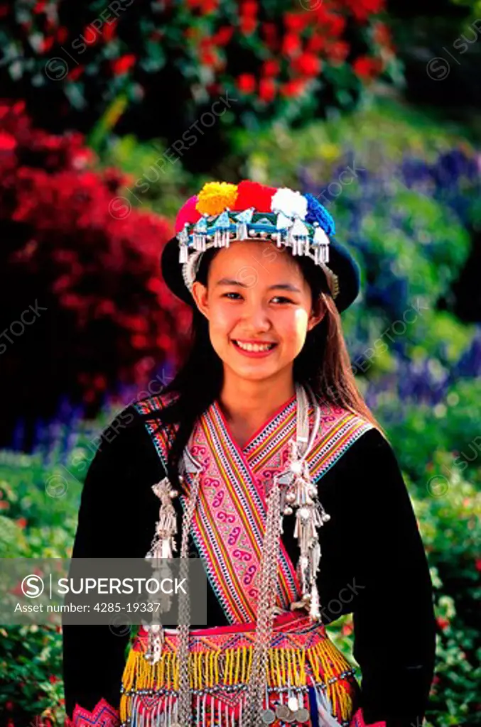 Thailand, Girl in Hmong Hilltribe Costume MR46-52