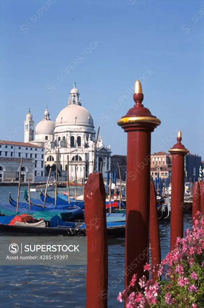 Italy, Venice, Gondolas, Della Salute Church