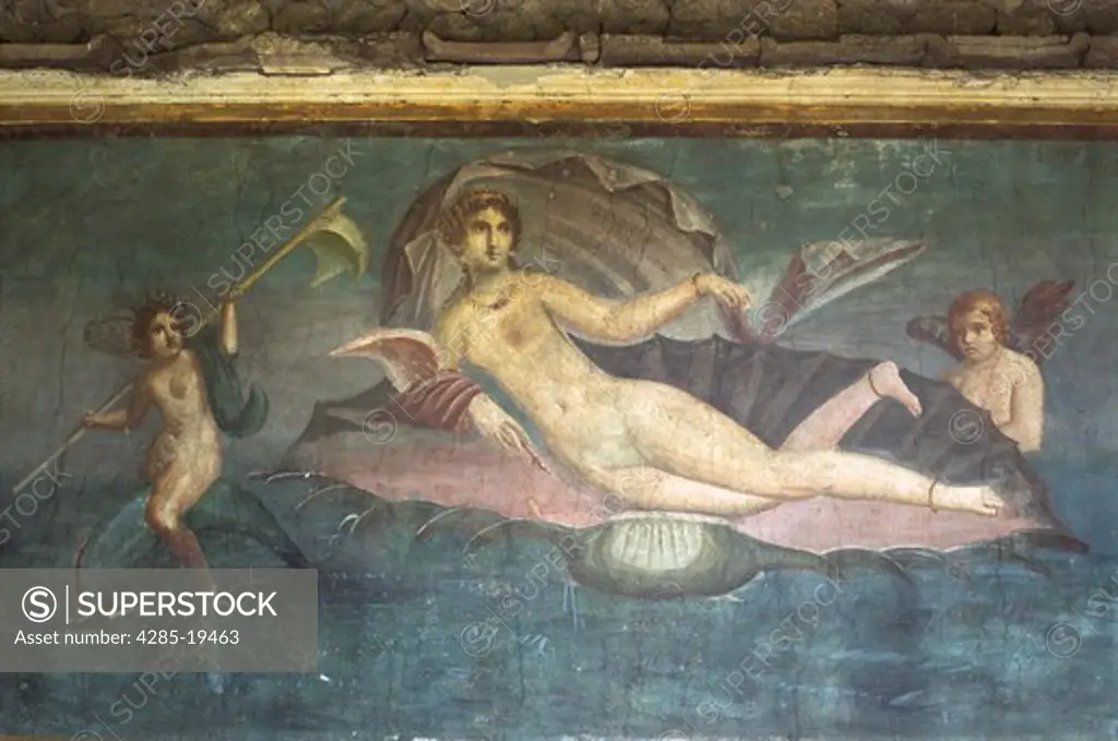 Italy, Pompeii, House of Venus, Fresco