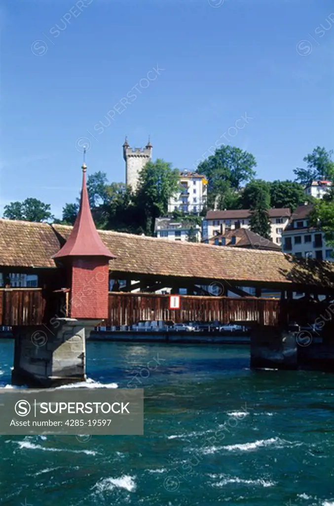 Switzerland, Luzern, Spreuerbrucke ( Mill Bridge)