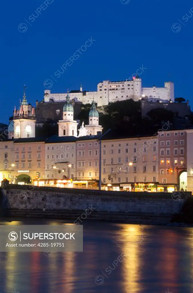 Austria, Salzburg Castle and Skyline