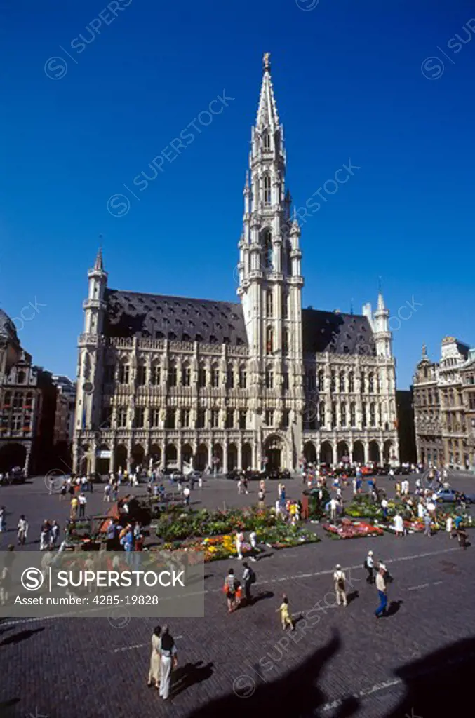 Belgium, Brussels, Grand Place, Town Hall