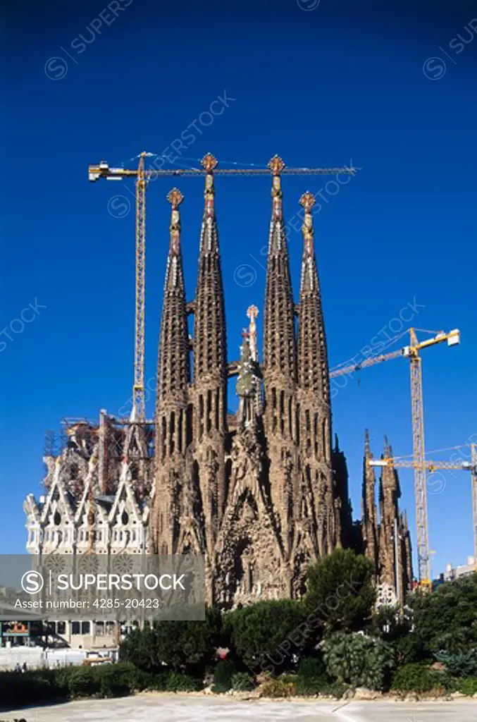 Spain, Barcelona, La Sagrada Familia Cathedral