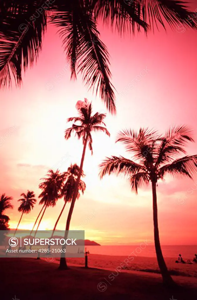 Penang, Batu Ferringhi Beach, Sunset