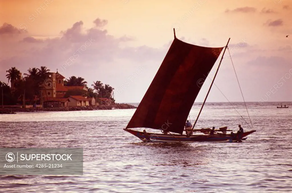 Negombo, Fishing Boat, Sunset