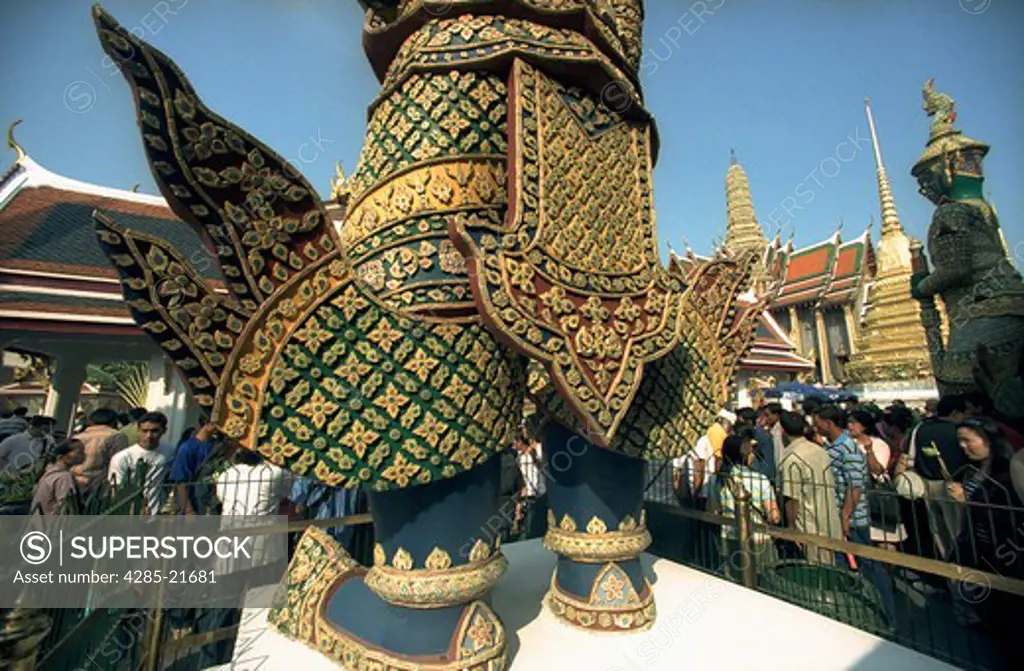 Thailand, Bangkok, Wat Pra Kaeo, Temple of Emerald Buddha