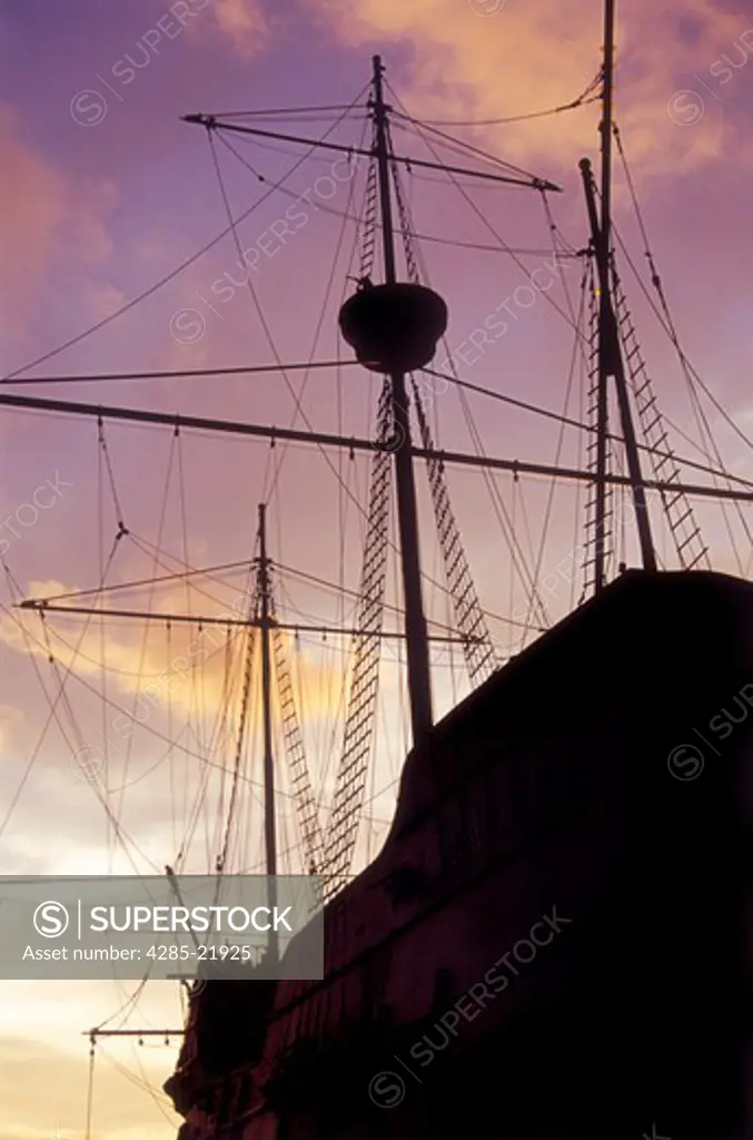 Malaysia, Melacka, Maritime Museum, Portuguese Sailing Ship