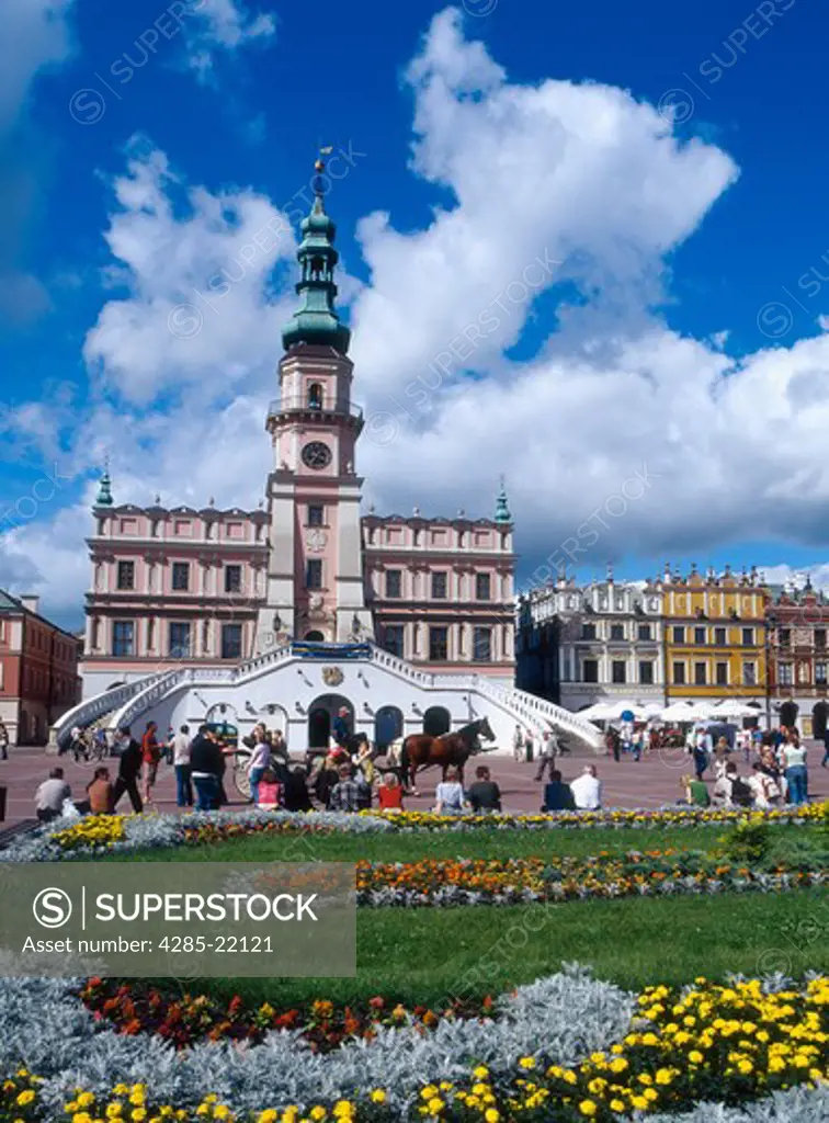 Town Hall, Great Market Square, Zamosc, Lublin Region, Poland