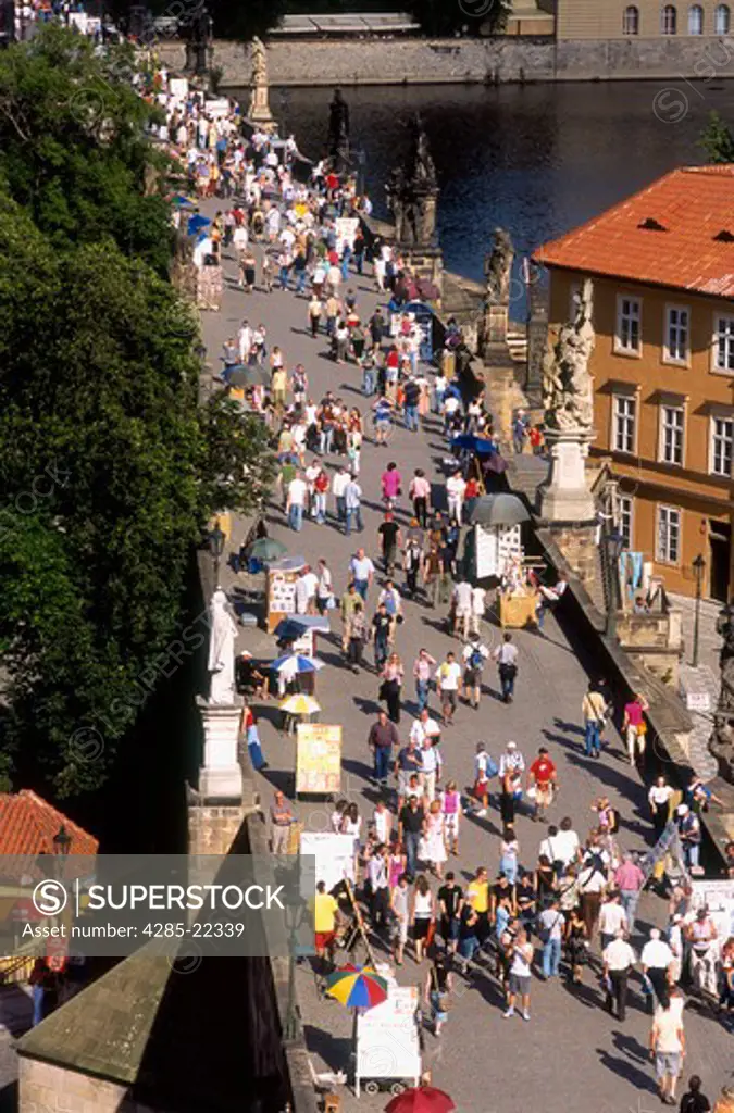 Charles Street Bridge, Vltava River, Prague, Old Town, Czech Republic