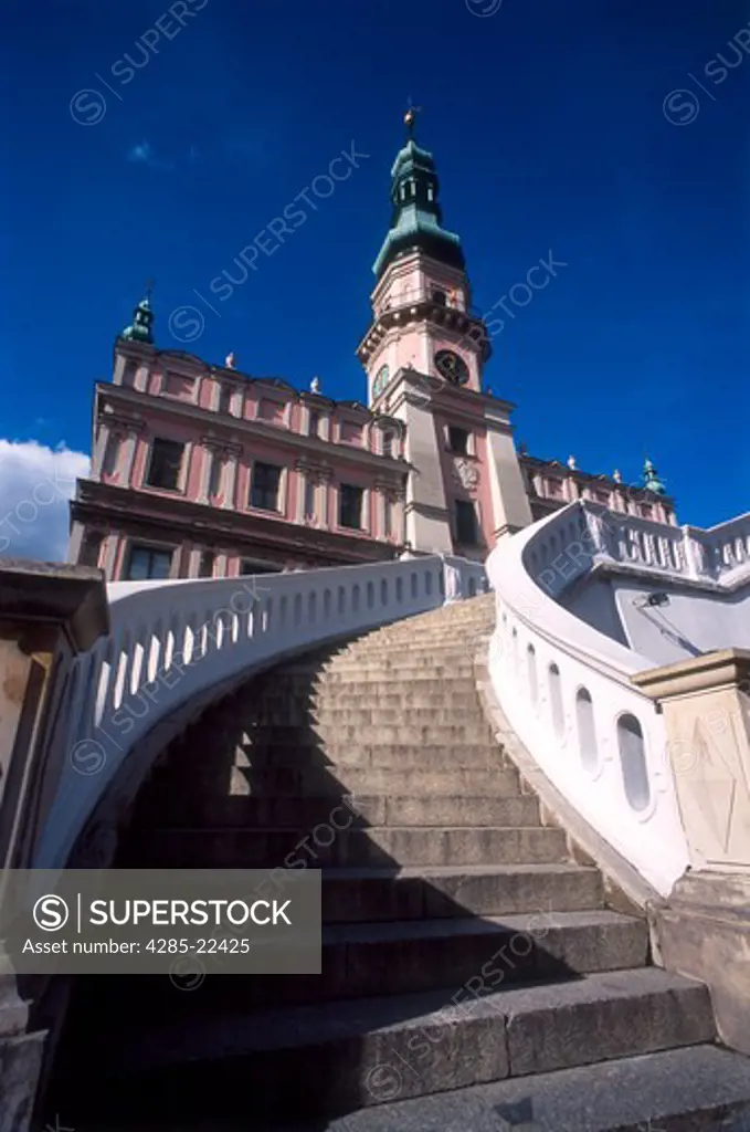 Staircase, Town Hall, Great Market Square, Zamosc, Lublin Region, Poland