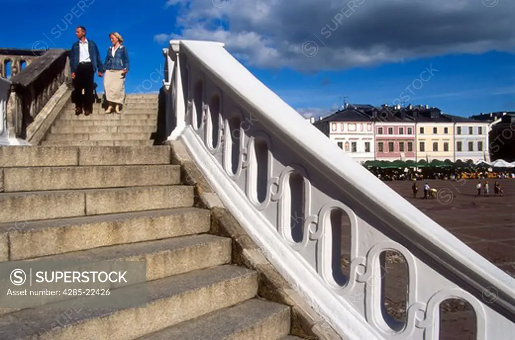 Staircase, Town Hall, Great Market Square, Zamosc, Lublin Region, Poland