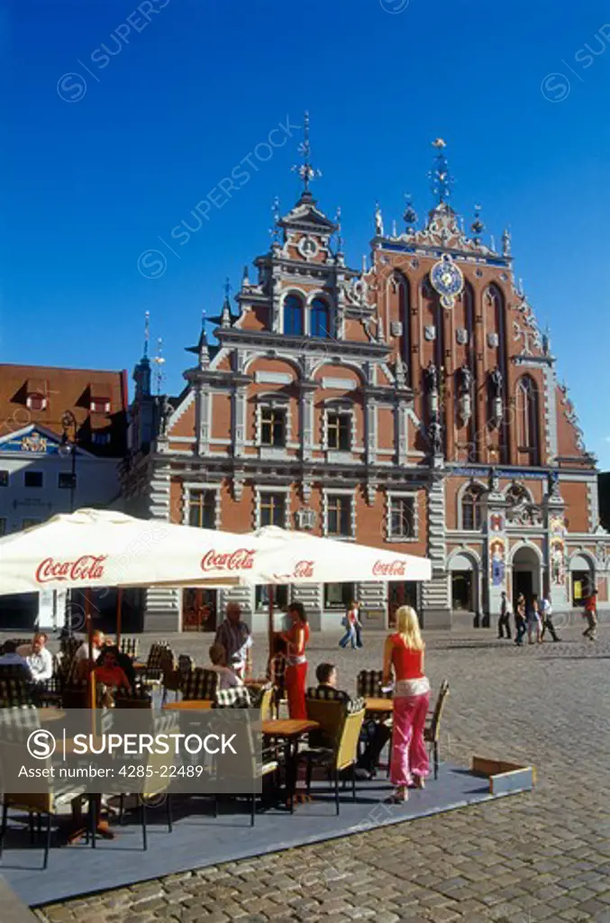 Restaurant, Town Hall Square, Blackheads House, Old Town, Riga, Latvia