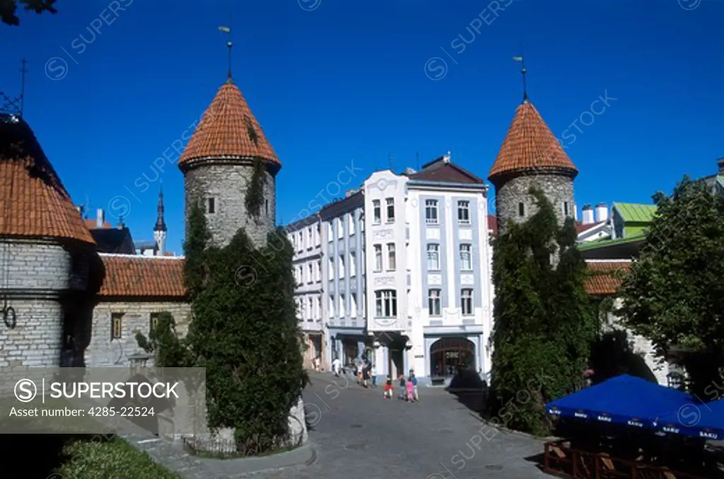 Town Wall, Vabaduse Square, Old Town, Tallinn, Estonia
