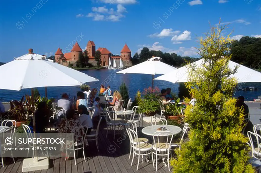 Restaurant, Island Gothic Castle, Lake Galve, Trakai, Lithuania