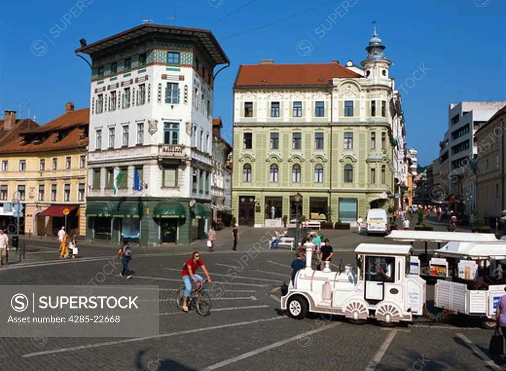 Slovenia, Ljubljana, Preseren Square